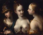 Hans von Aachen Pallas Athena, Venus and Juno oil painting artist